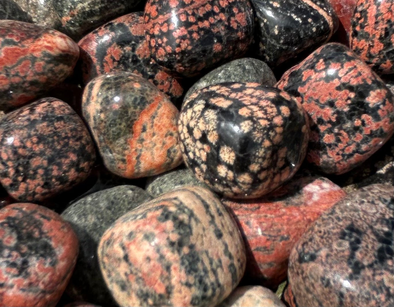 Red Snowflake Jasper Tumbles Mountain Mineral Market